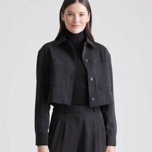 NWT Quince stretch crepe cropped jacket
